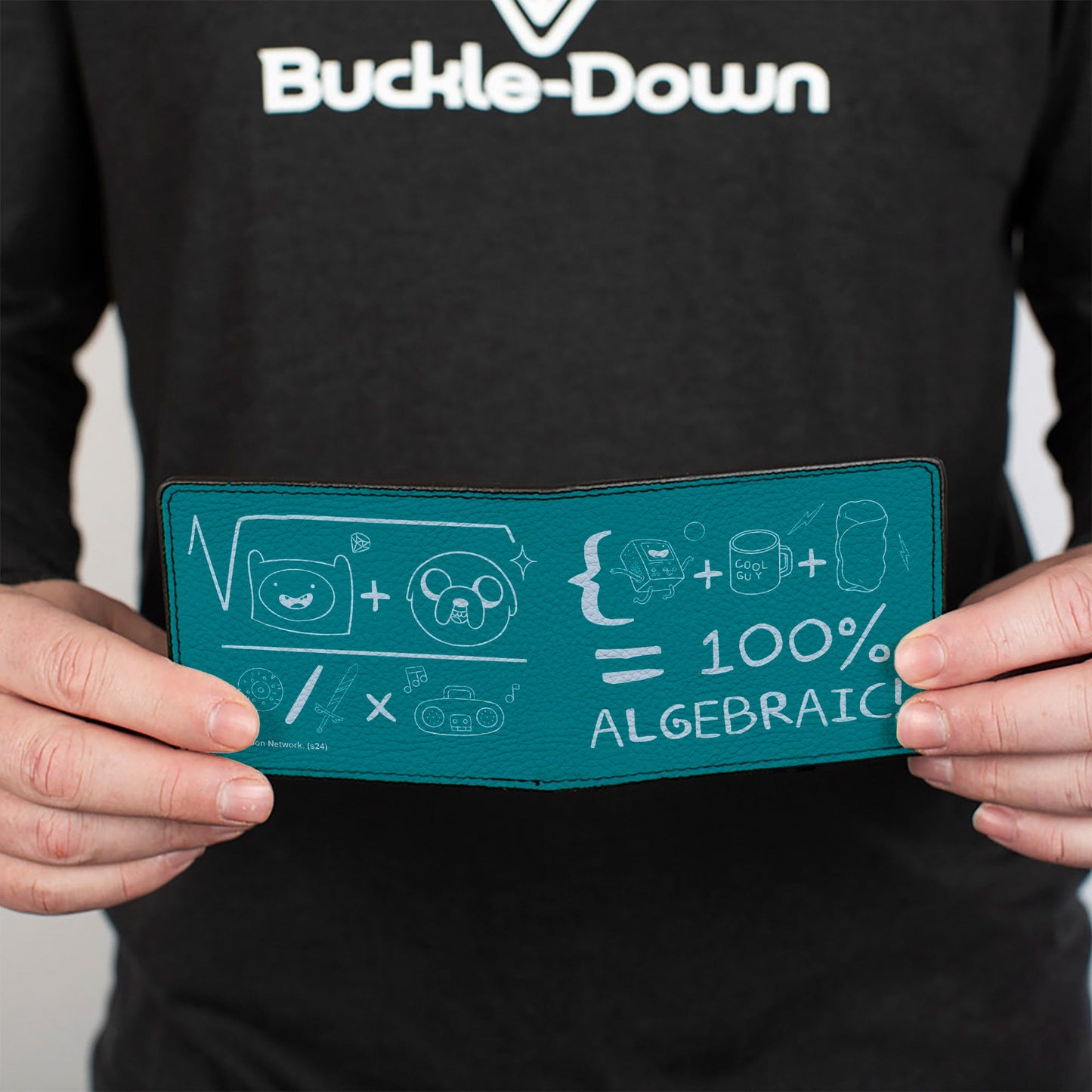 Bi-Fold Wallet - Adventure Time 100% ALGEBRAIC Formula Blue/White
