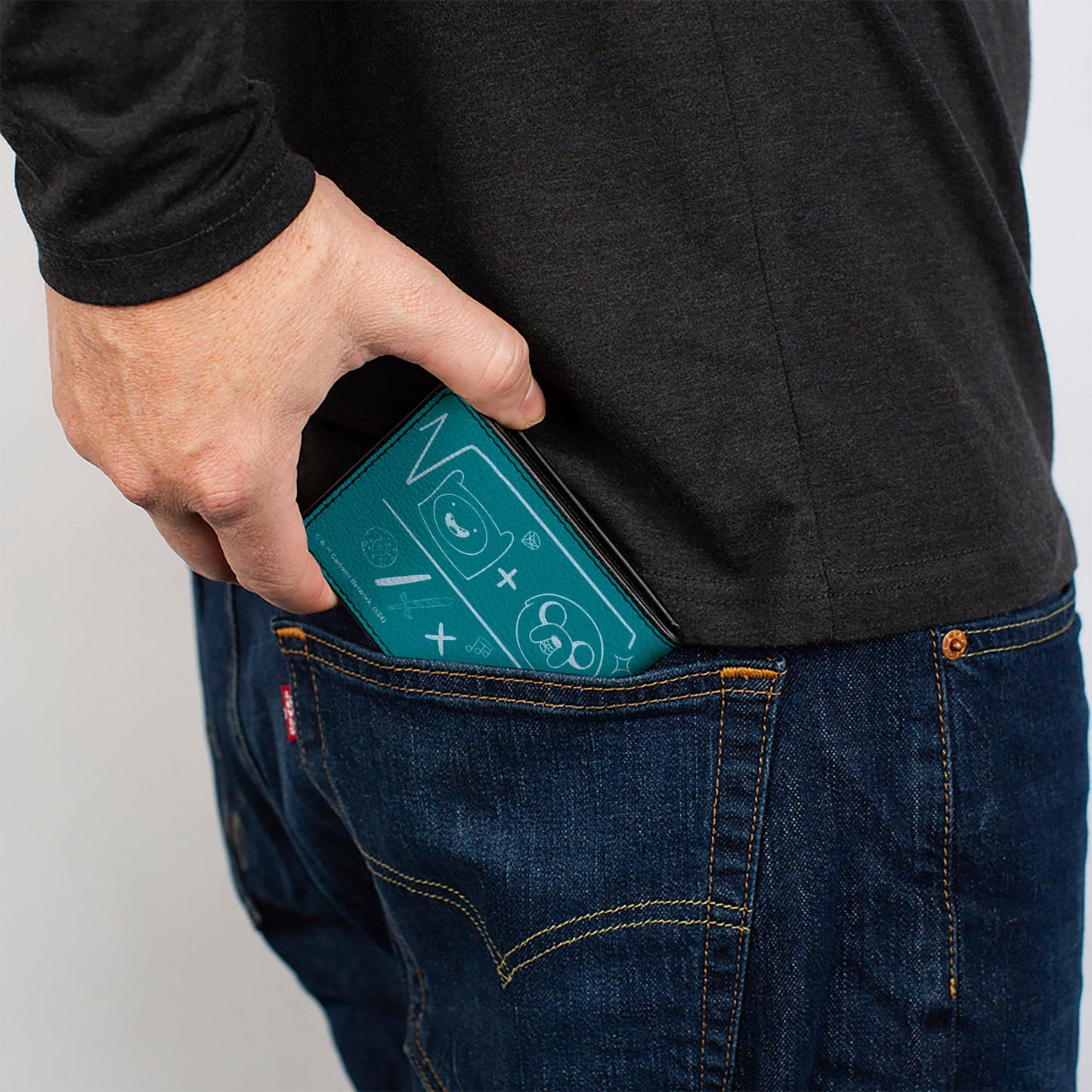 Bi-Fold Wallet - Adventure Time 100% ALGEBRAIC Formula Blue/White