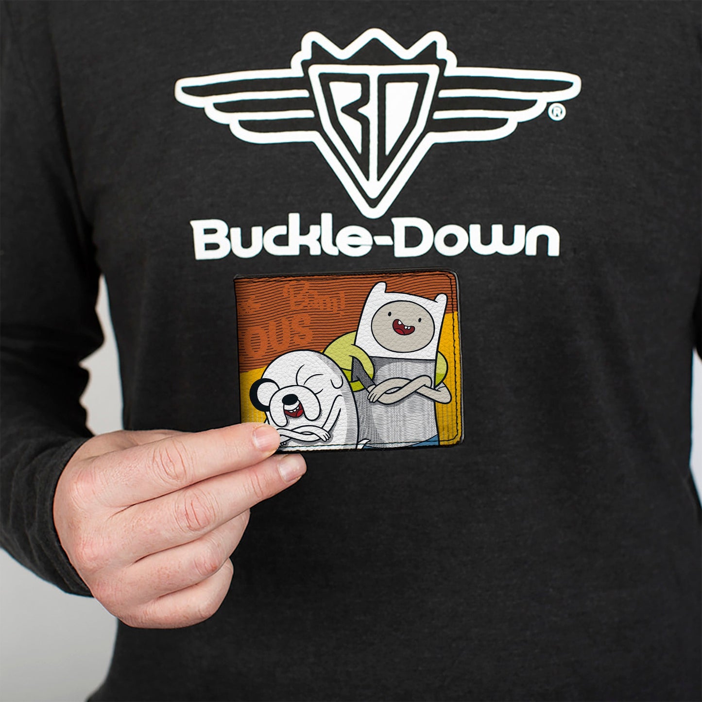 Bi-Fold Wallet - Adventure Time Jake and Finn DUDES RIGHTEOUS Pose Multi Color