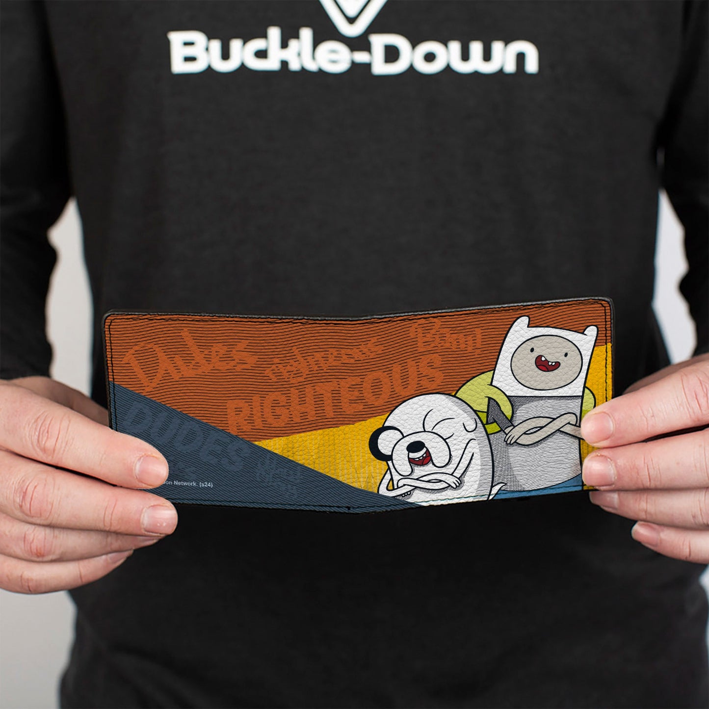 Bi-Fold Wallet - Adventure Time Jake and Finn DUDES RIGHTEOUS Pose Multi Color