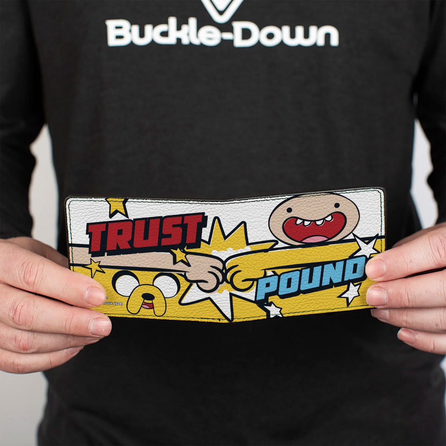 Bi-Fold Wallet - Adventure Time Jake and Finn TRUST POUND Pose Multi Color