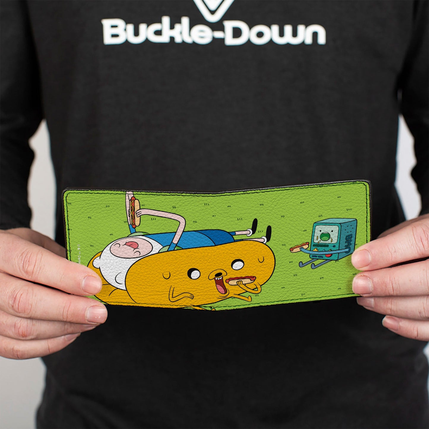 Bi-Fold Wallet - Adventure Time Jake Finn and BMO Hot Dog Picnic Scene