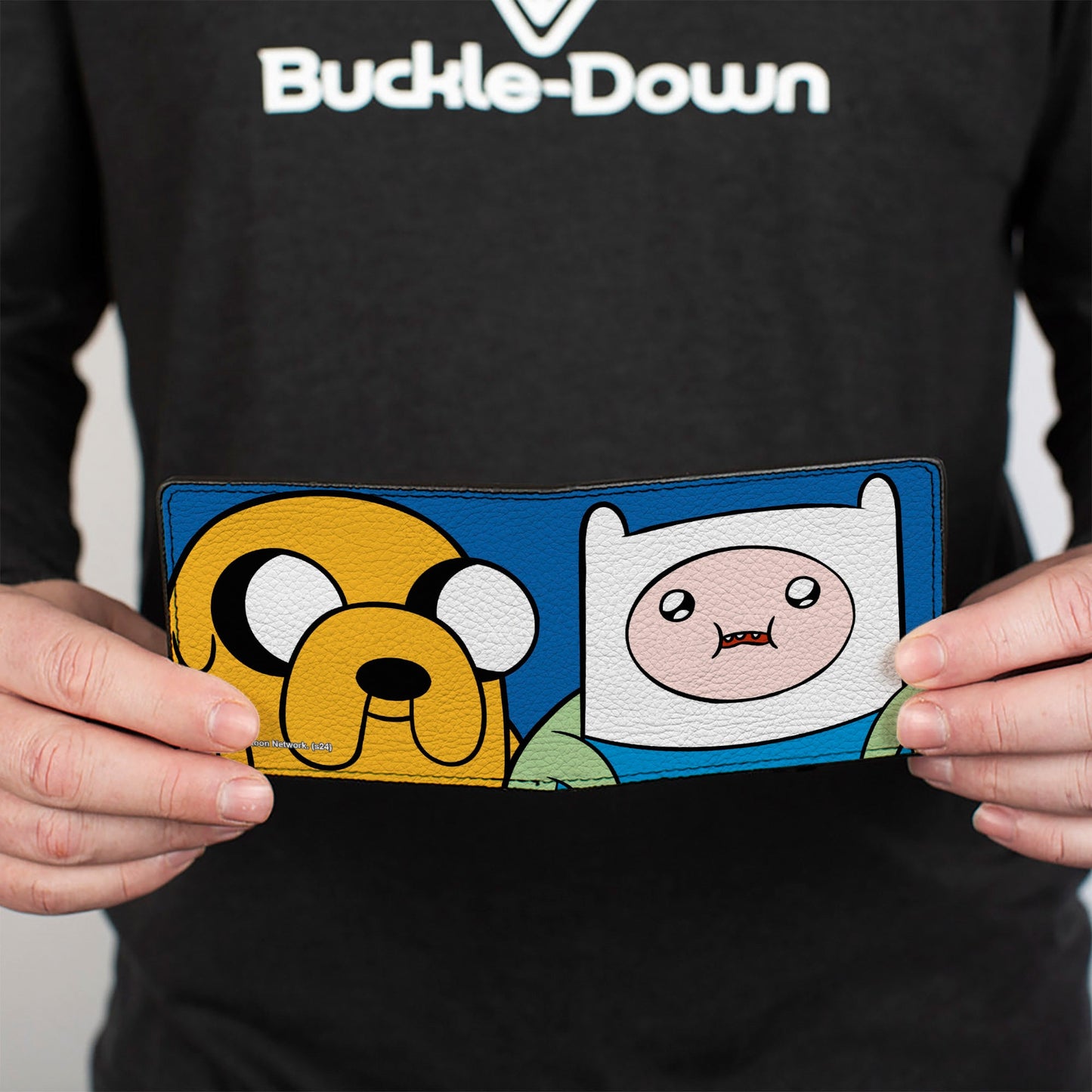 Bi-Fold Wallet - Adventure Time Jake and Finn Face Close-Up Blue