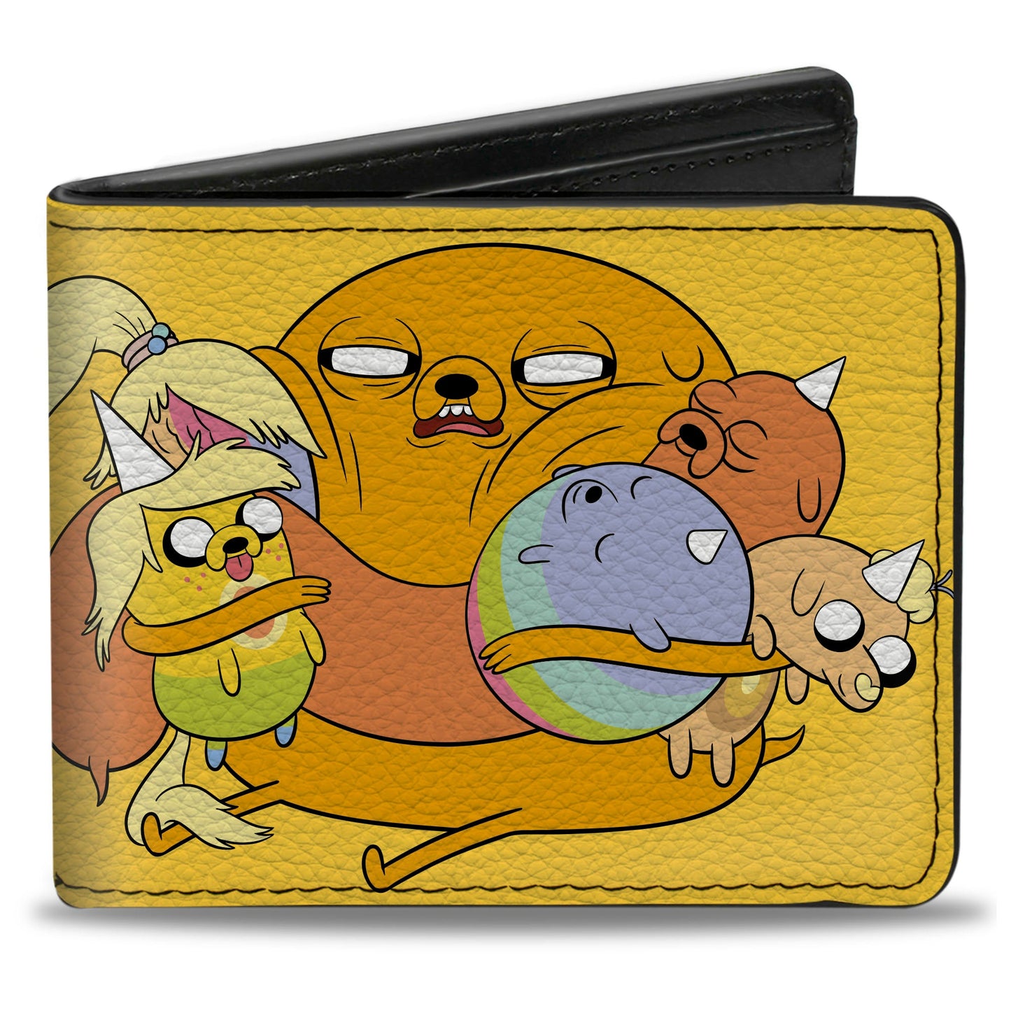 Bi-Fold Wallet - Adventure Time Jake and Pups WORLD'S GREATEST DAD Pose Yellow