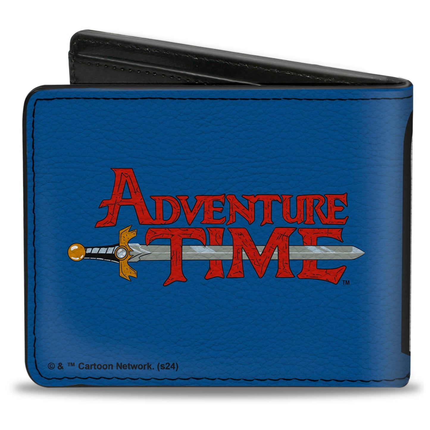 Bi-Fold Wallet - ADVENTURE TIME Title Logo and Finn Smiling Face Blue