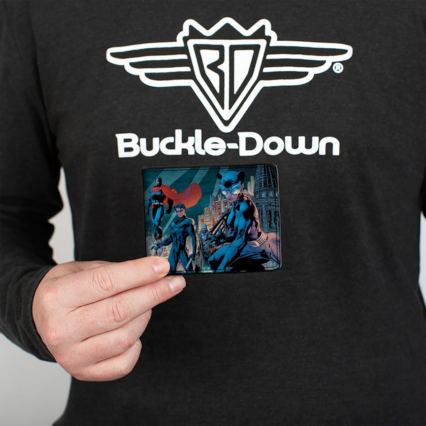 Bi-Fold Wallet - Batman Issue #619 Hush 9-Character Gotham City Skyline Cover Pose