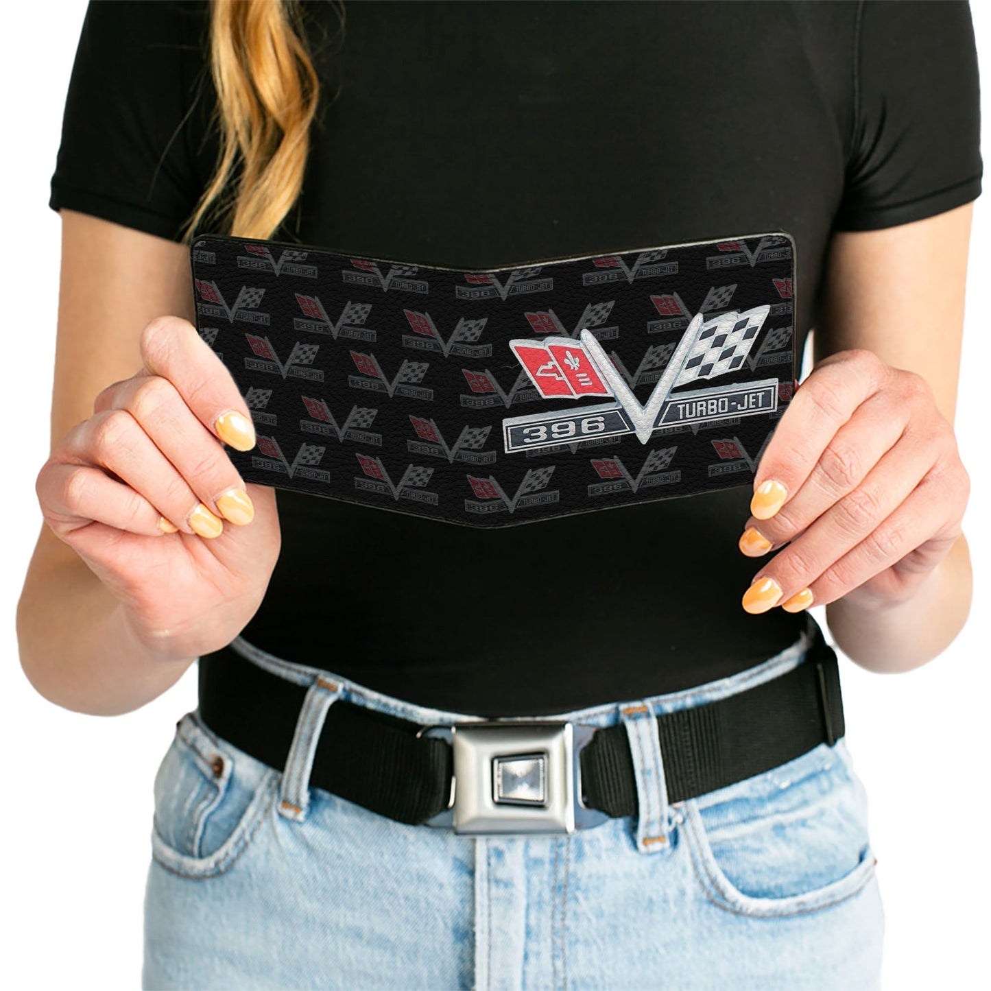 Bi-Fold Wallet - 1967 Impala 396 TURBO-JET V Emblem Monogram