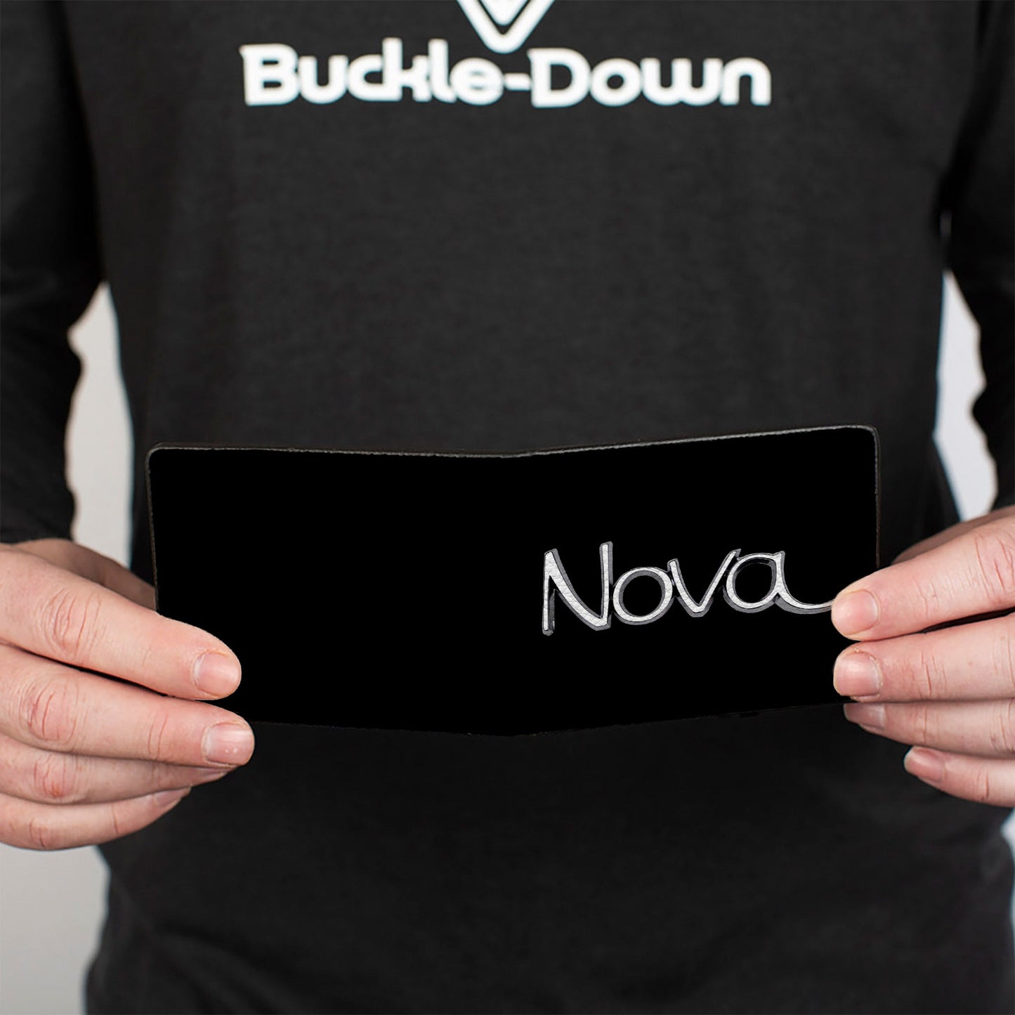 Bi-Fold Wallet - 1968-72 NOVA Script Emblem Black Silver