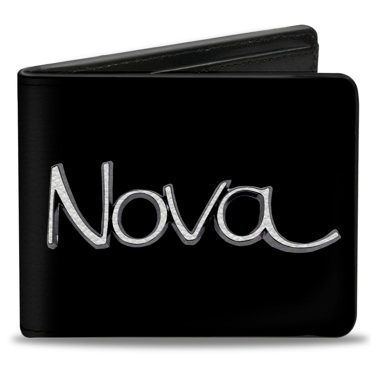 Bi-Fold Wallet - 1968-72 NOVA Script Emblem Black Silver