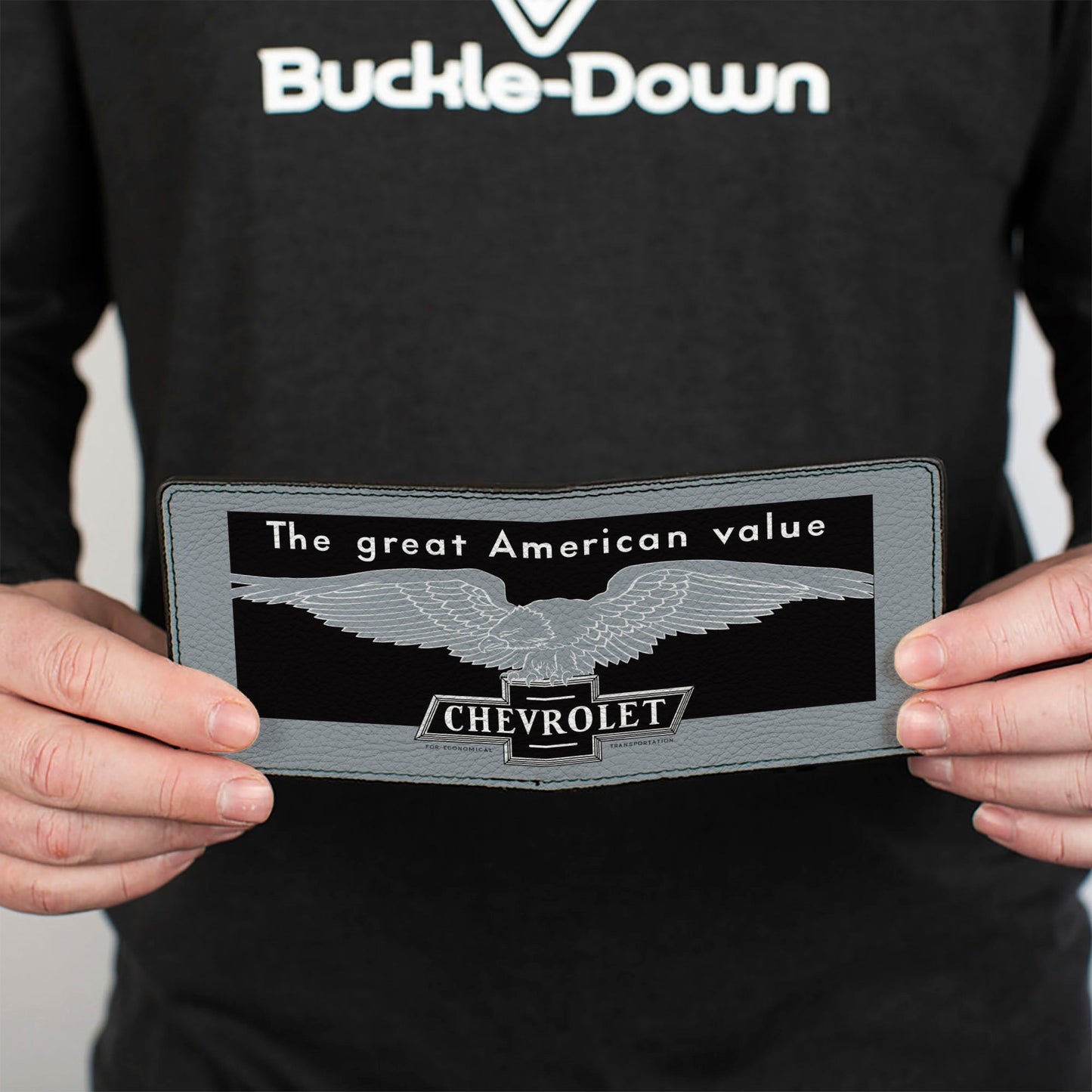 Bi-Fold Wallet - CHEVROLET THE GREAT AMERICAN VALUE Eagle Light Blue/Black