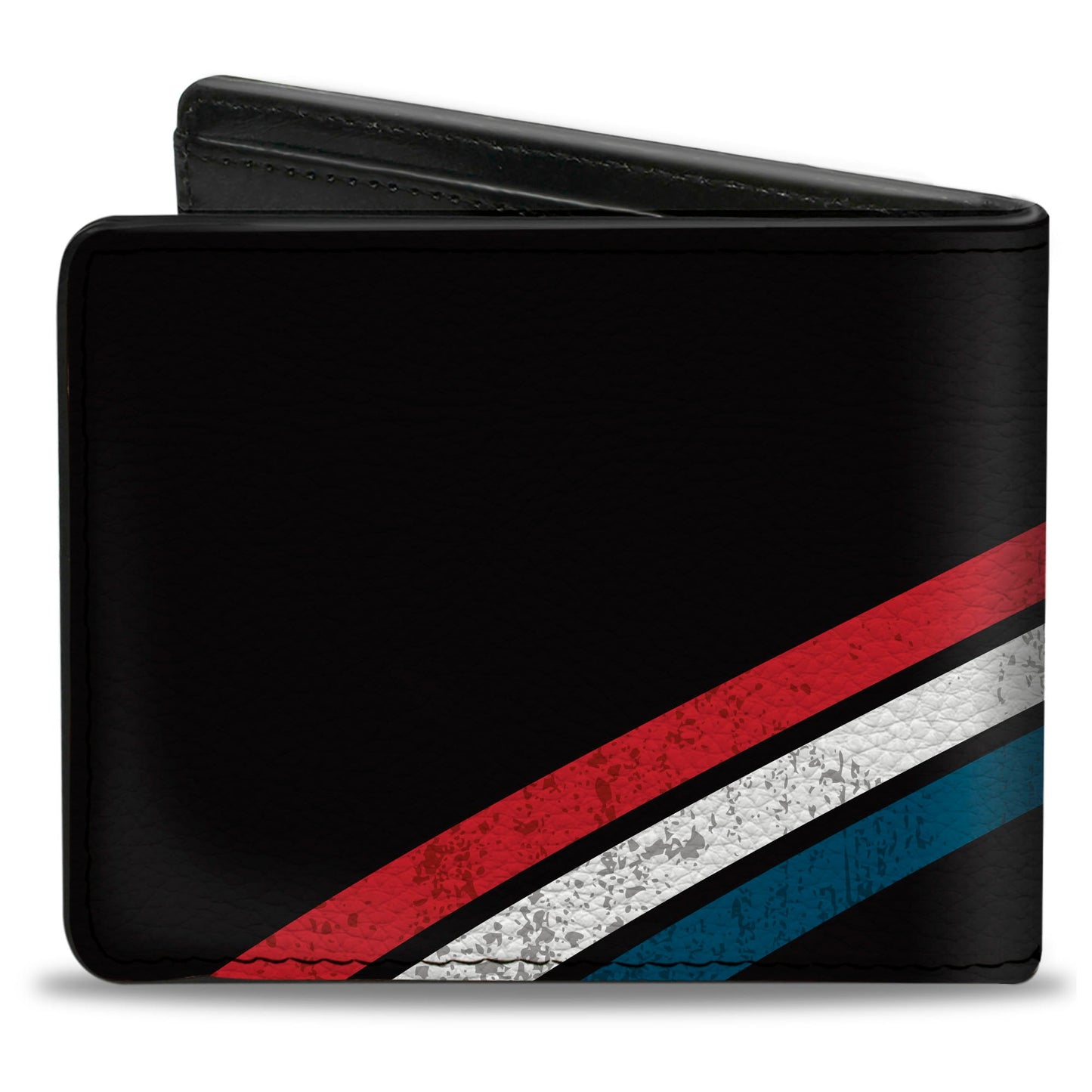 Bi-Fold Wallet - CHEVROLET Bowtie Logo and Americana Stripe Black/Red/White/Blue