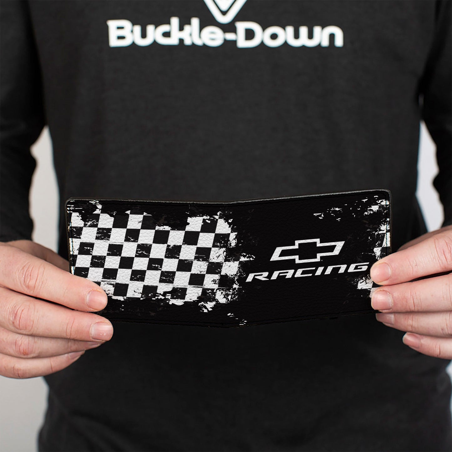Bi-Fold Wallet - Chevrolet RACING Bowtie Checker Black/White