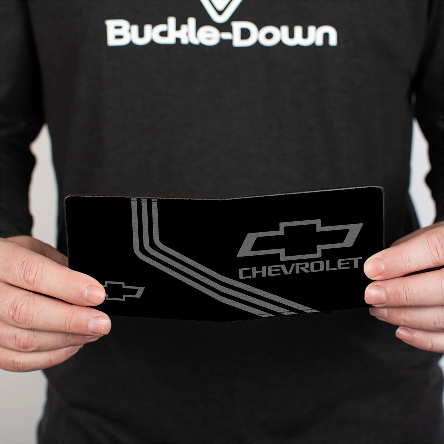 Bi-Fold Wallet - CHEVROLET Bowtie 3-Stripe Black Charcoal