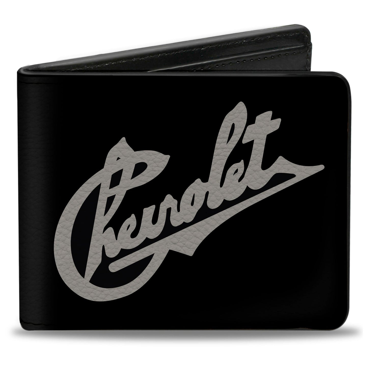 Bi-Fold Wallet - Chevrolet HeritageScript Slant Black Tan