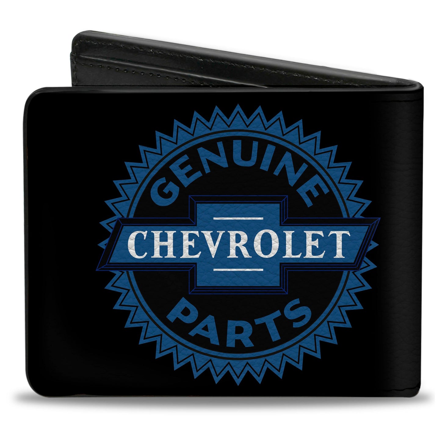 Bi-Fold Wallet - 1927 GENUINE CHEVROLET PARTS Seal Black Blue