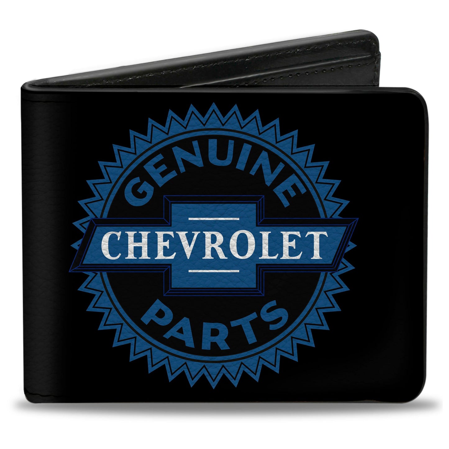 Bi-Fold Wallet - 1927 GENUINE CHEVROLET PARTS Seal Black Blue