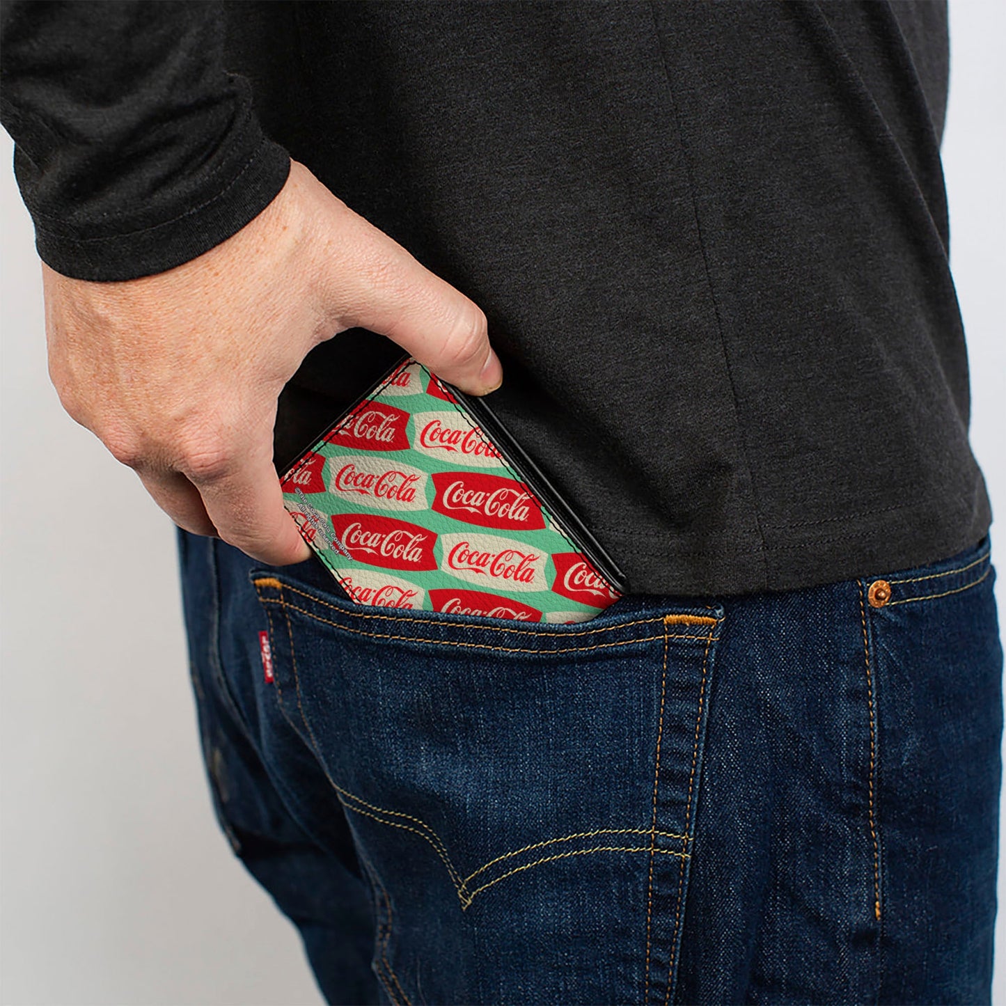 Bi-Fold Wallet - Coca-Cola Script Marquee Logo Green/Red/White