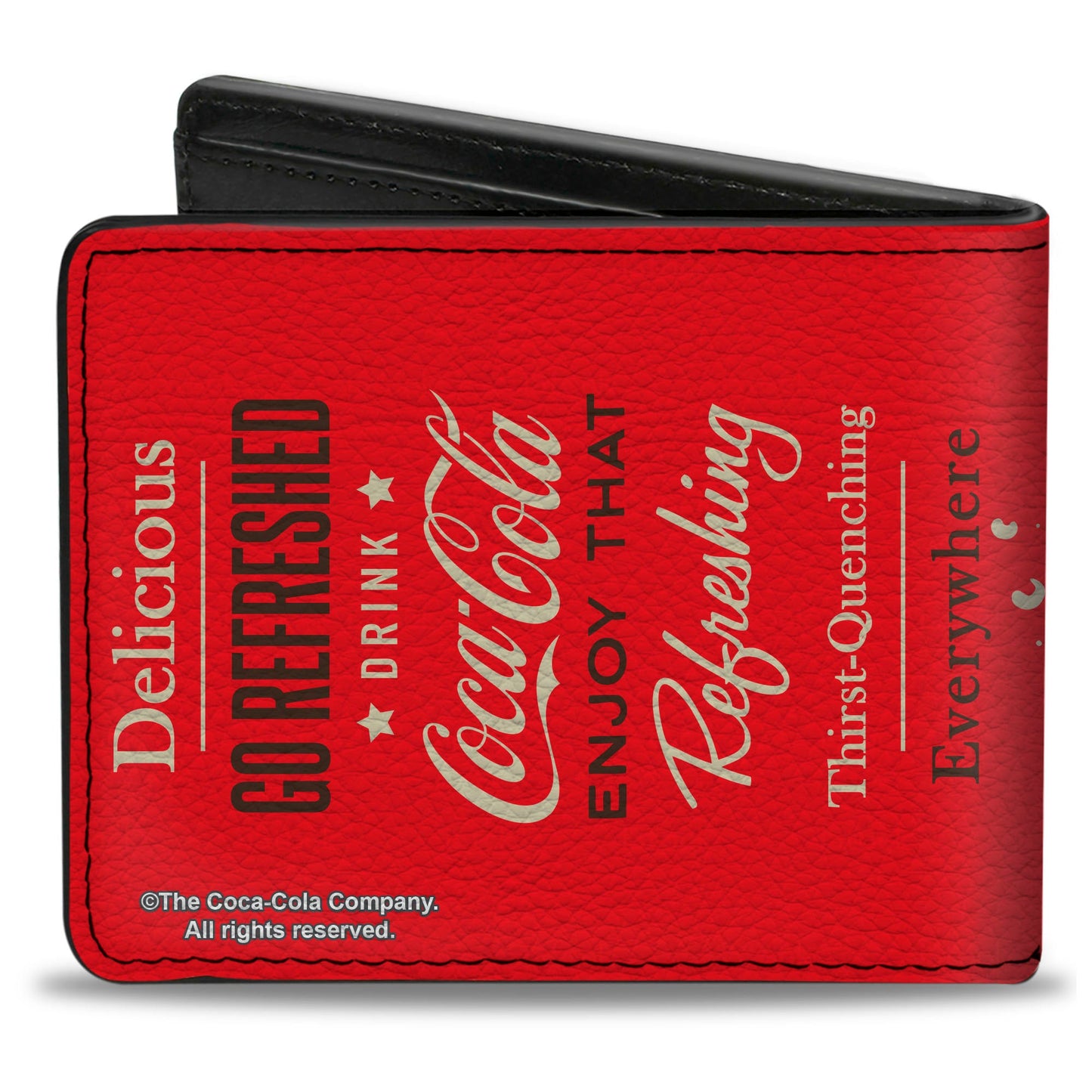 Bi-Fold Wallet - Coca-Cola ENJOY THAT EVERYWHERE Bottle Red/White/Brown
