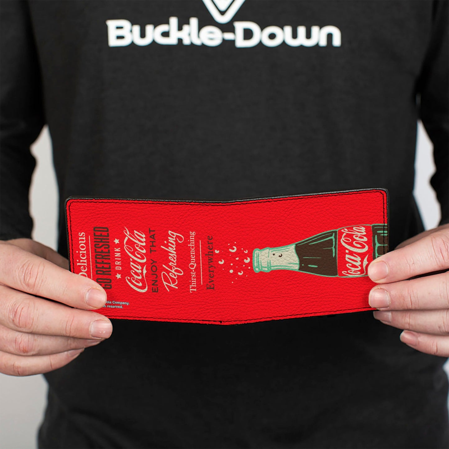 Bi-Fold Wallet - Coca-Cola ENJOY THAT EVERYWHERE Bottle Red/White/Brown