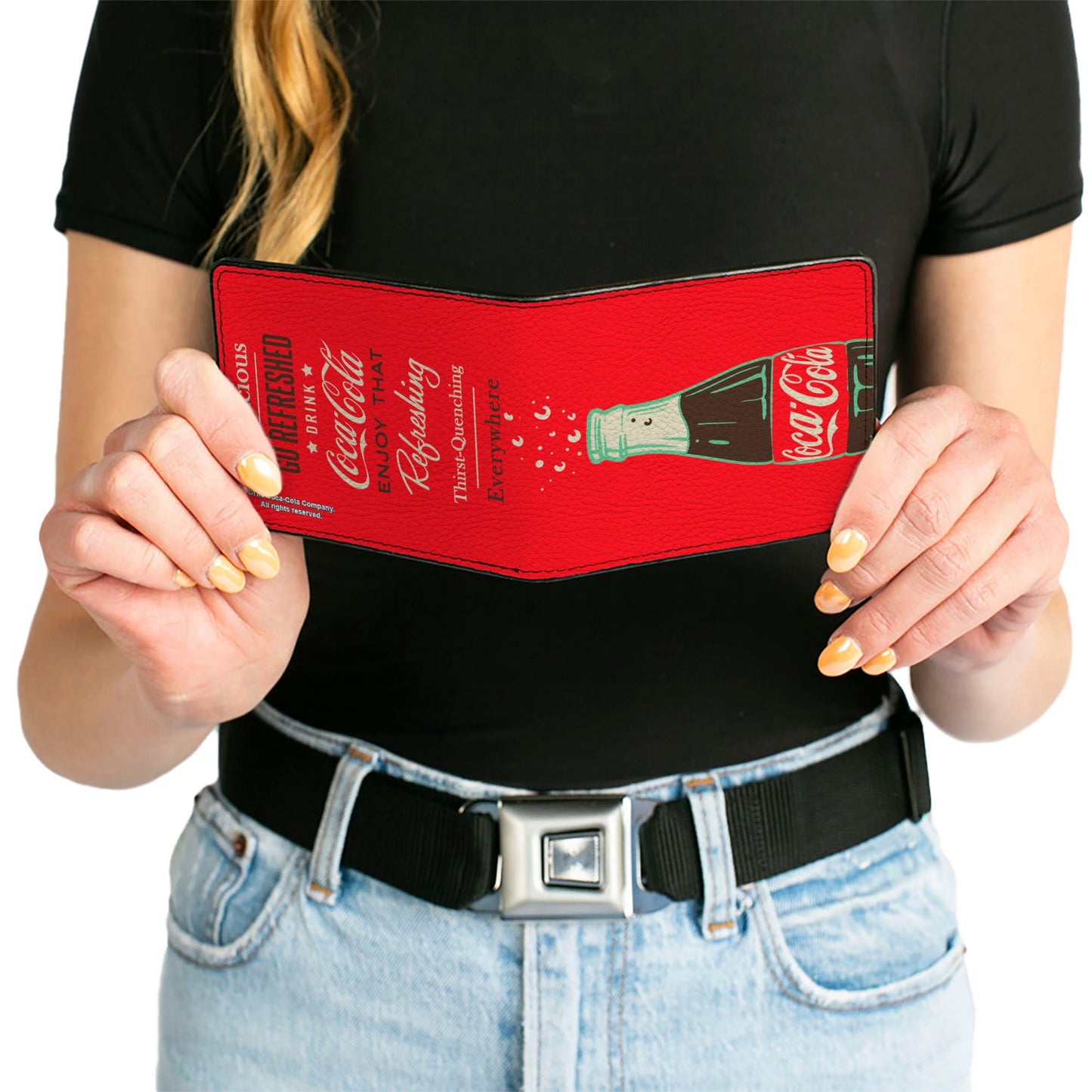 Bi-Fold Wallet - Coca-Cola ENJOY THAT EVERYWHERE Bottle Red/White/Brown