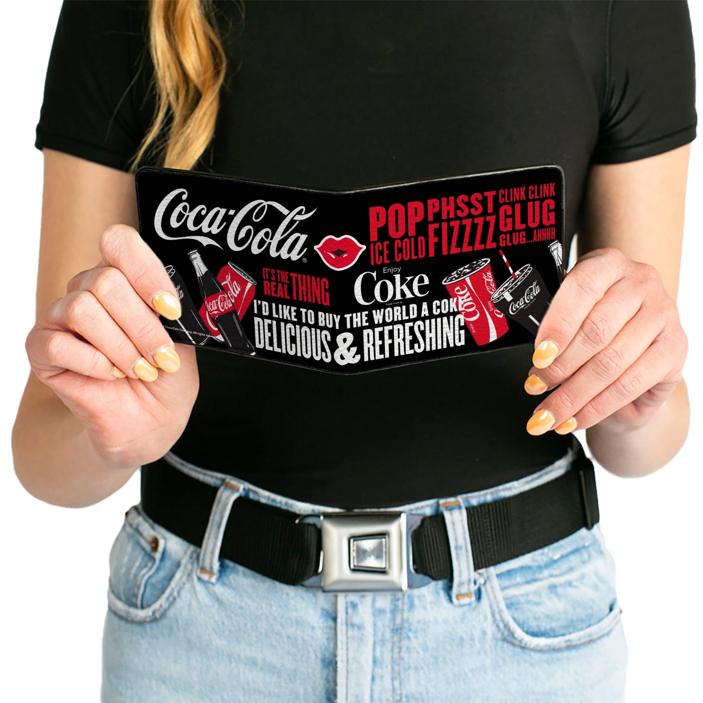 Bi-Fold Wallet - Coca-Cola IT'S THE REAL THING Collage Black/Red/White