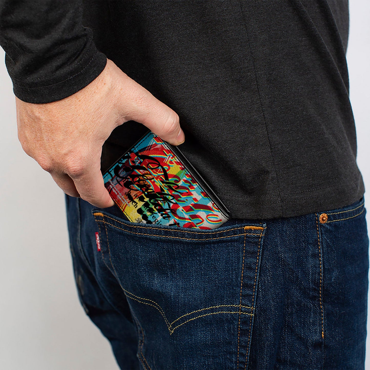 Bi-Fold Wallet - COKE IS IT! Pop Art Collage Multi Color