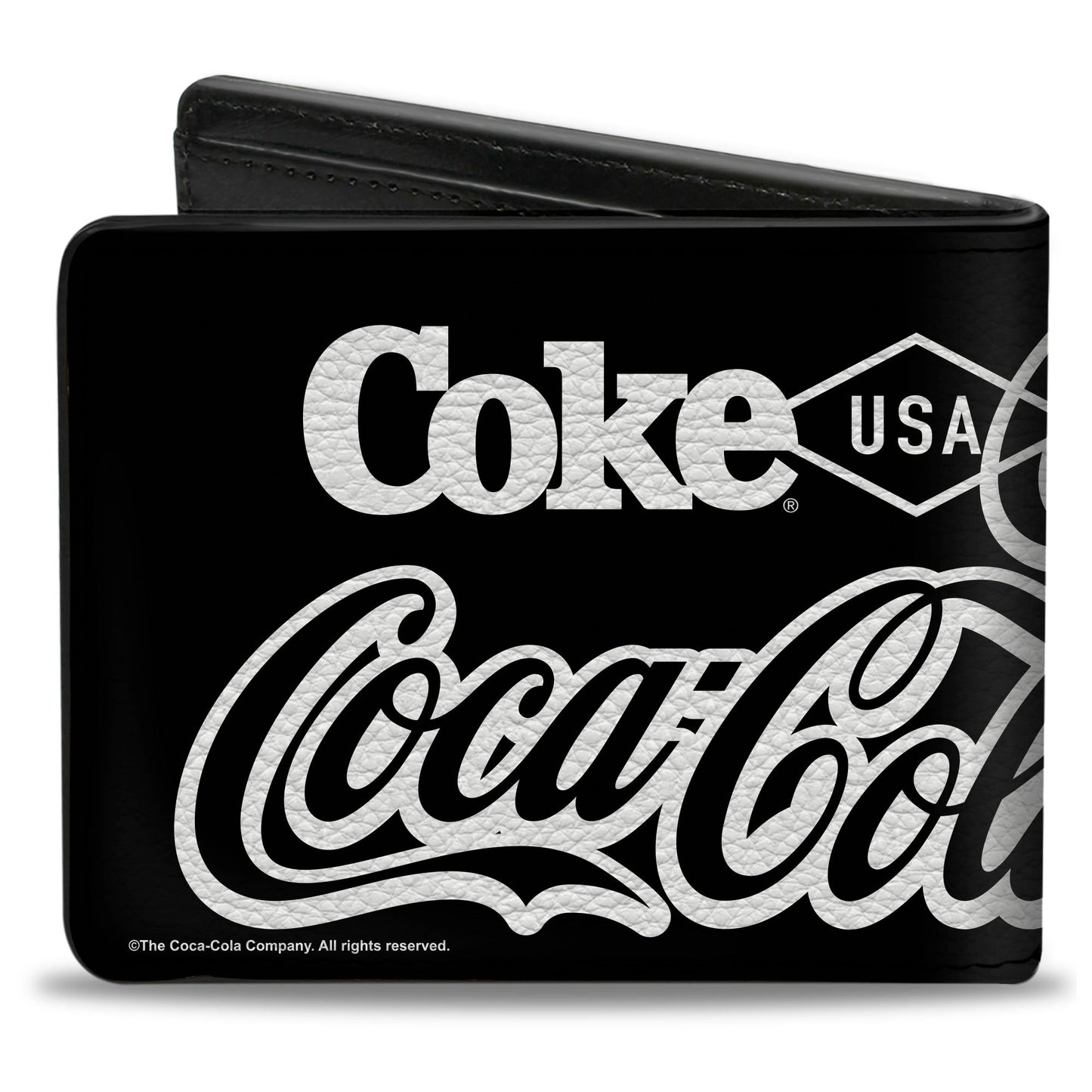 Bi-Fold Wallet - COCA-COLA COKE Typography IT'S THE REAL THING Black/White