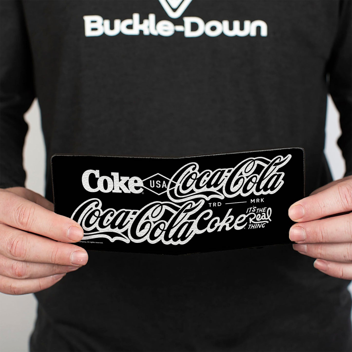 Bi-Fold Wallet - COCA-COLA COKE Typography IT'S THE REAL THING Black/White