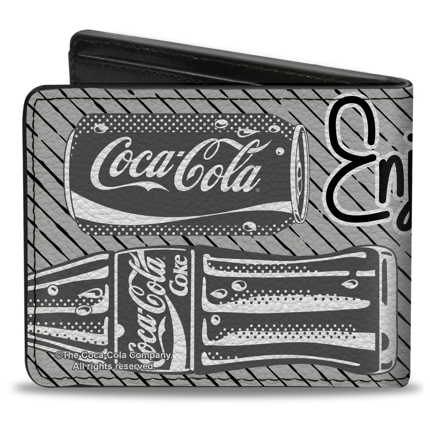Bi-Fold Wallet - Coca-Cola ENJOY REFRESH Can and Bottle Grays/White/Black