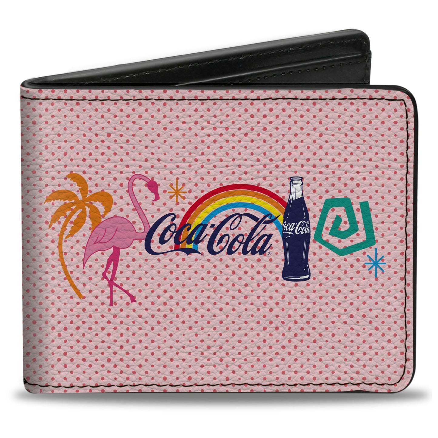 Bi-Fold Wallet - Coca-Cola ENJOY Vibrant Icons Collage Pinks/Multi Color