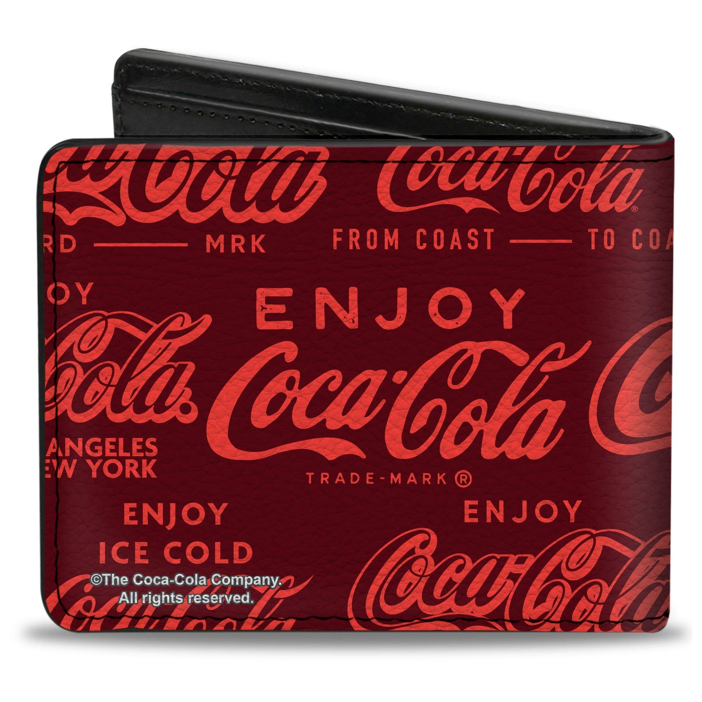 Bi-Fold Wallet - ENJOY COCA-COLA Logos Brown/Red