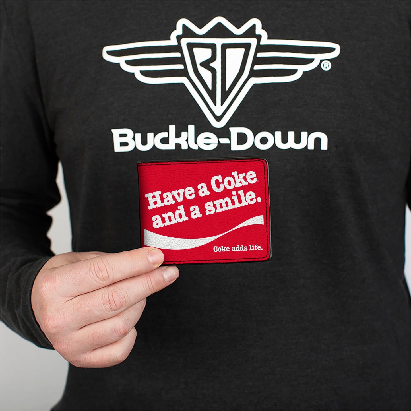 Bi-Fold Wallet - Coca-Cola HAVE A COKE AND A SMILE Wave Red/White