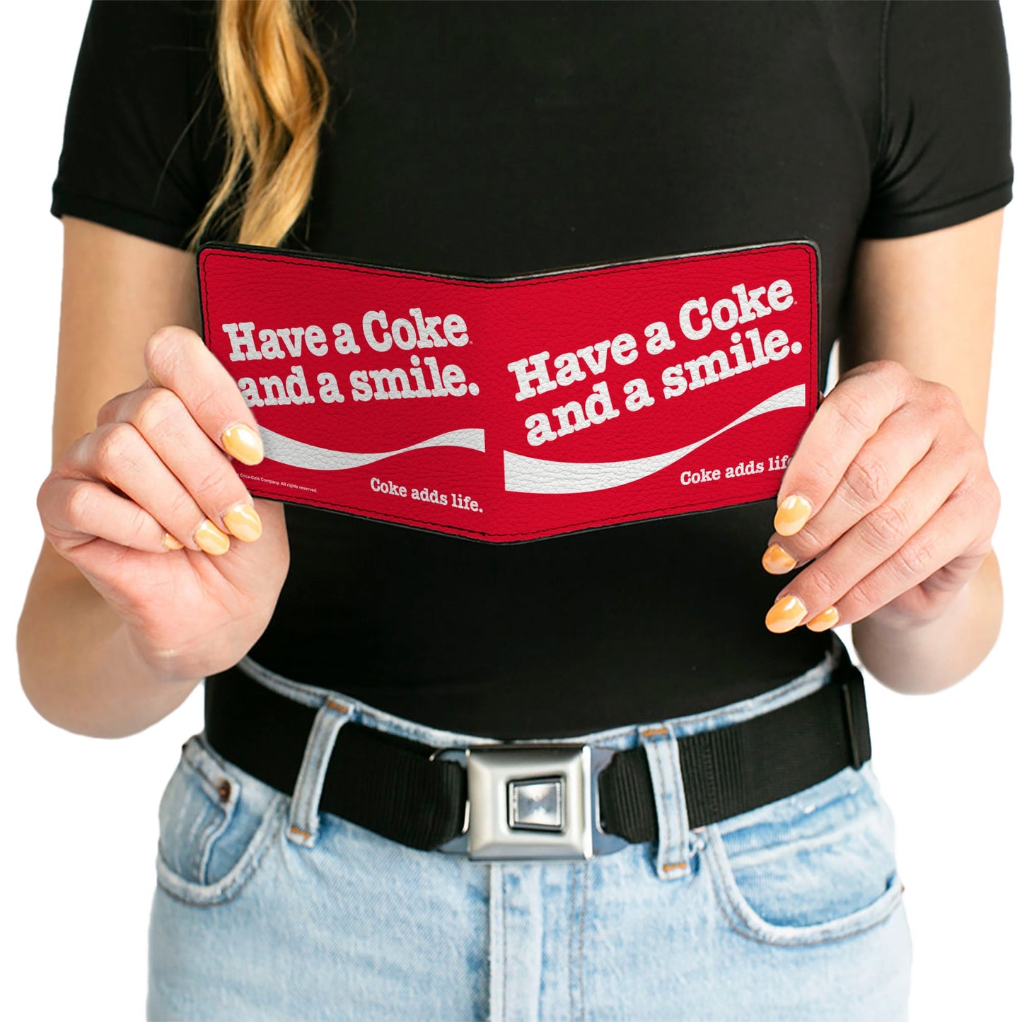 Bi-Fold Wallet - Coca-Cola HAVE A COKE AND A SMILE Wave Red/White