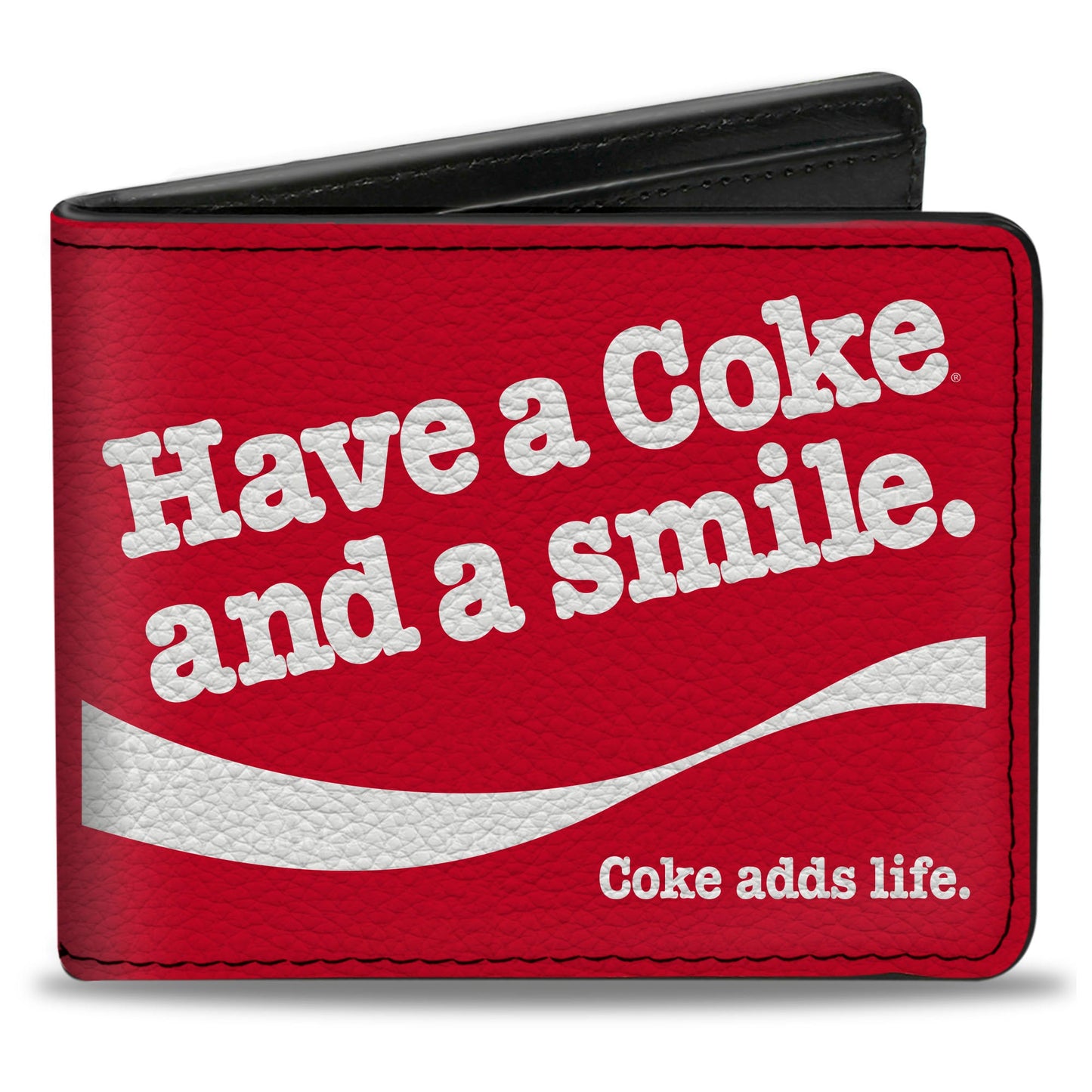 Bi-Fold Wallet - Coca-Cola HAVE A COKE AND A SMILE Wave Red/White