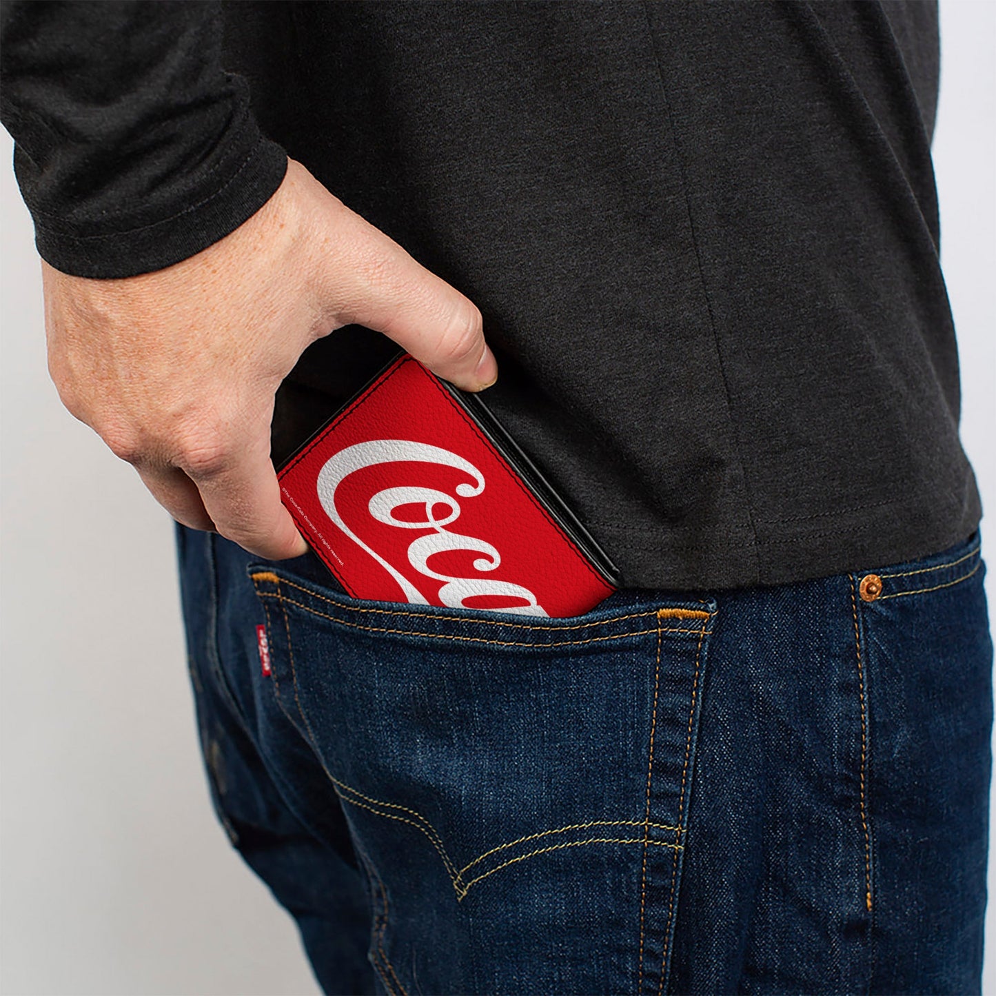 Bi-Fold Wallet - COCA-COLA Coke Script Logo Stretch Red/White