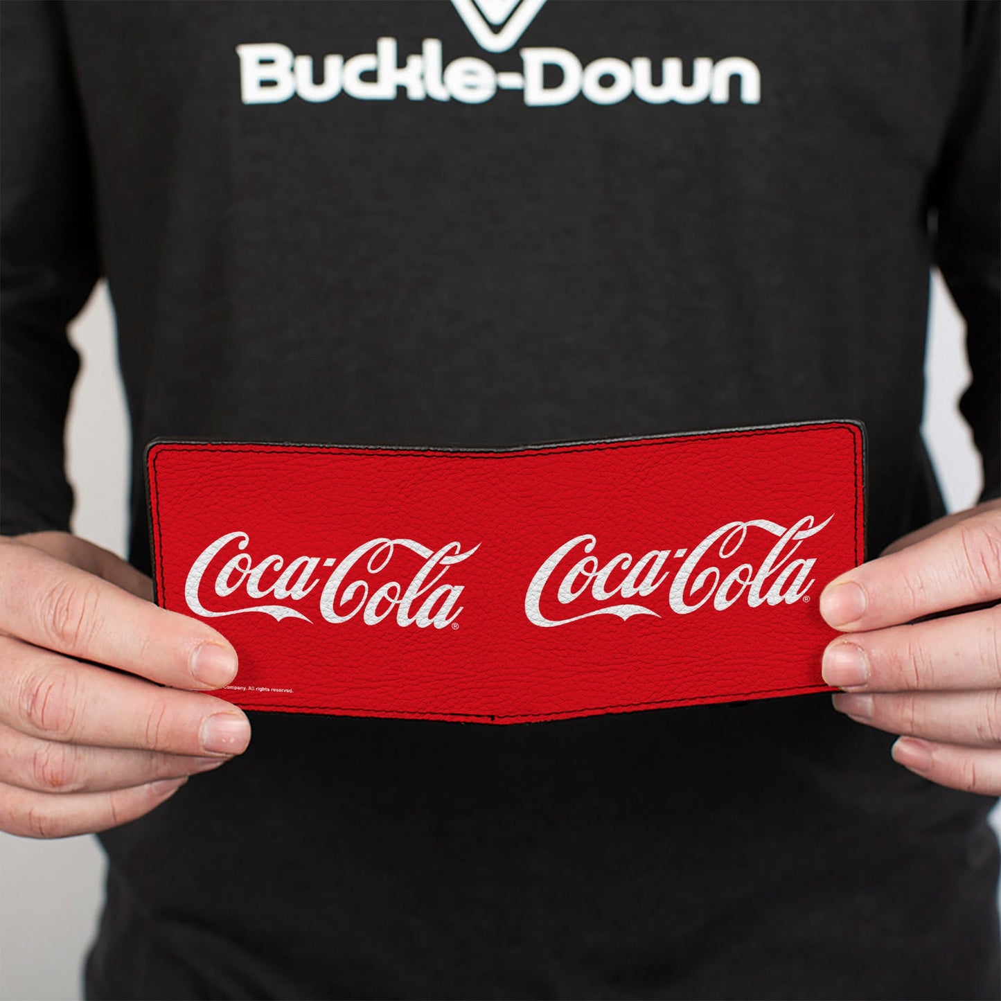 Bi-Fold Wallet - COCA-COLA Coke Script Logo Repeat Red/White