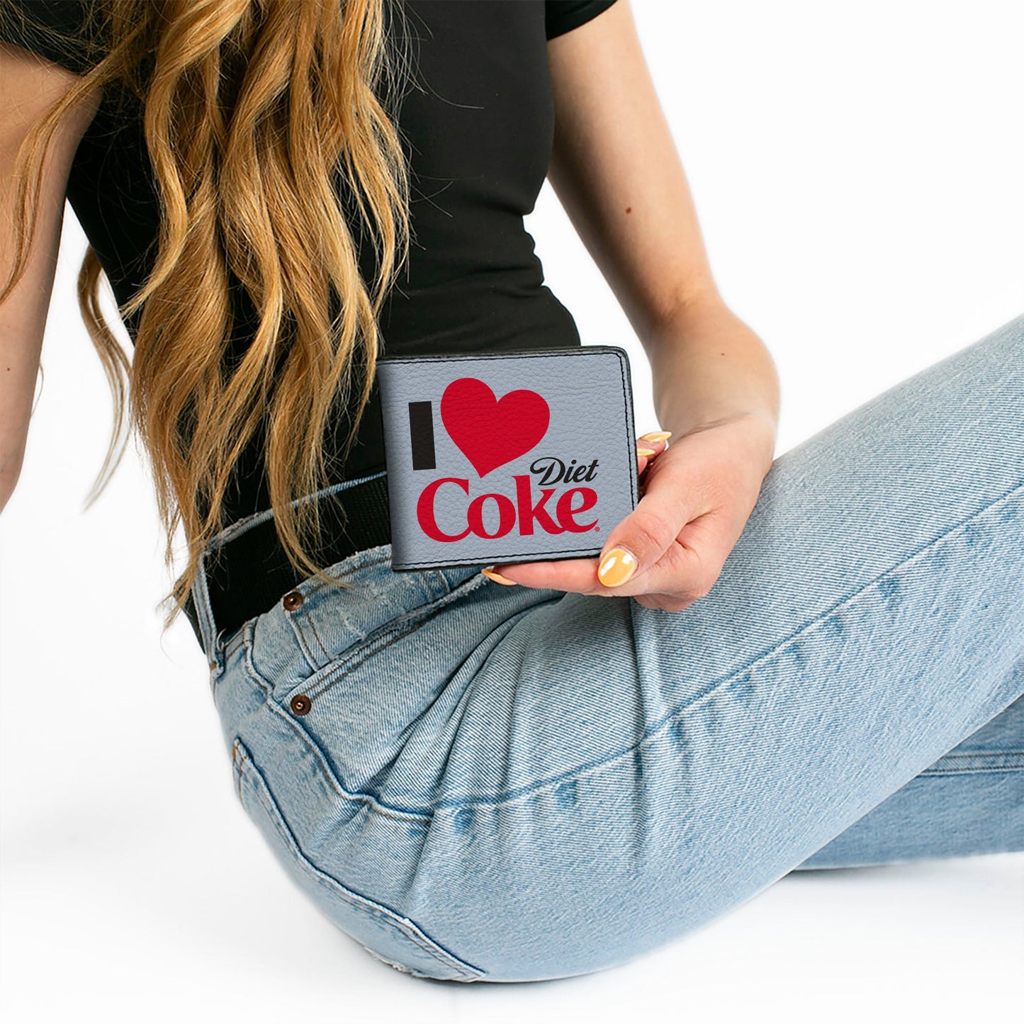 Bi-Fold Wallet - I Heart DIET COKE Text White/Black/Red