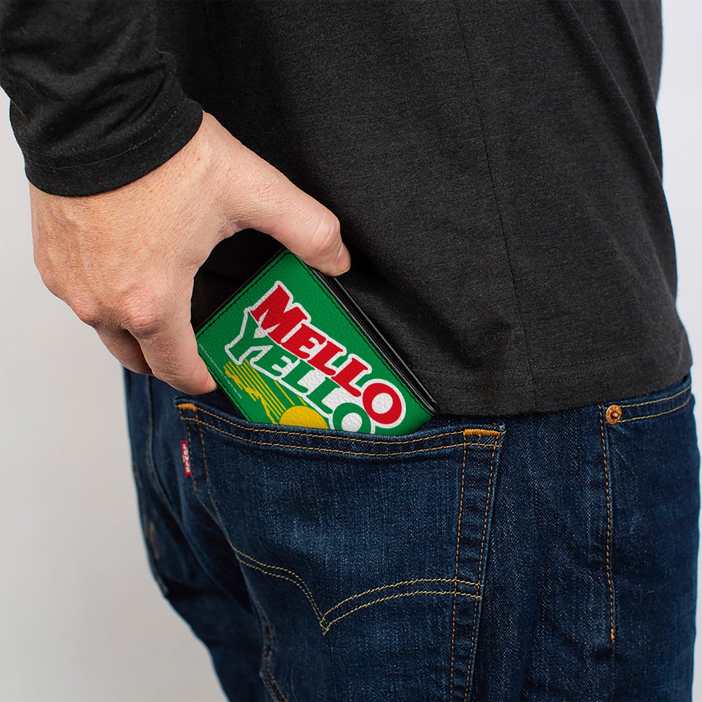 Bi-Fold Wallet - MELLO YELLO Mountain Logo Green/White/Red/Yellow