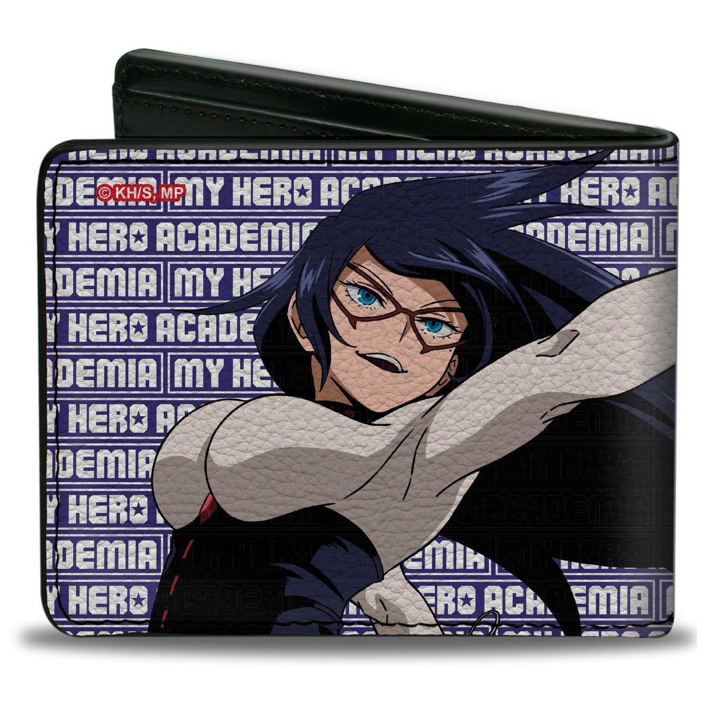 Bi-Fold Wallet - MY HERO ACADEMIA Midnight Jumping Pose and Title Logo Blue/White