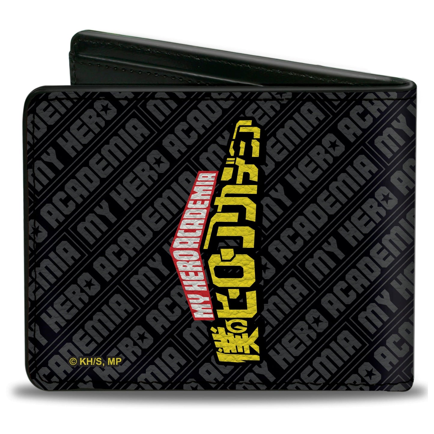Bi-Fold Wallet - MY HERO ACADEMIA Izuku and All Might Dark Hero Arc and Title Logo Black/Gray