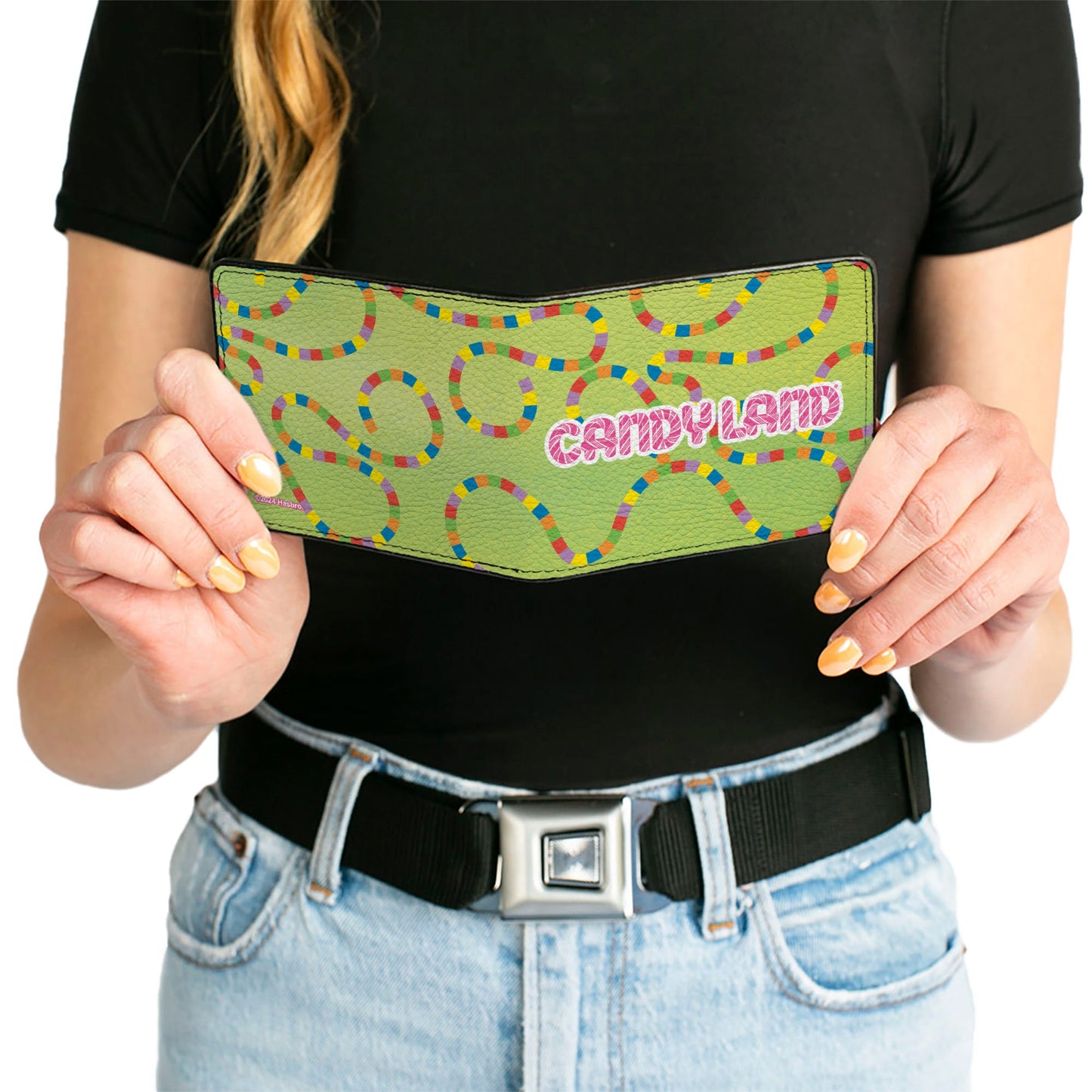 Bi-Fold Wallet - CANDY LAND Title Logo and Game Path Green/Multi Color