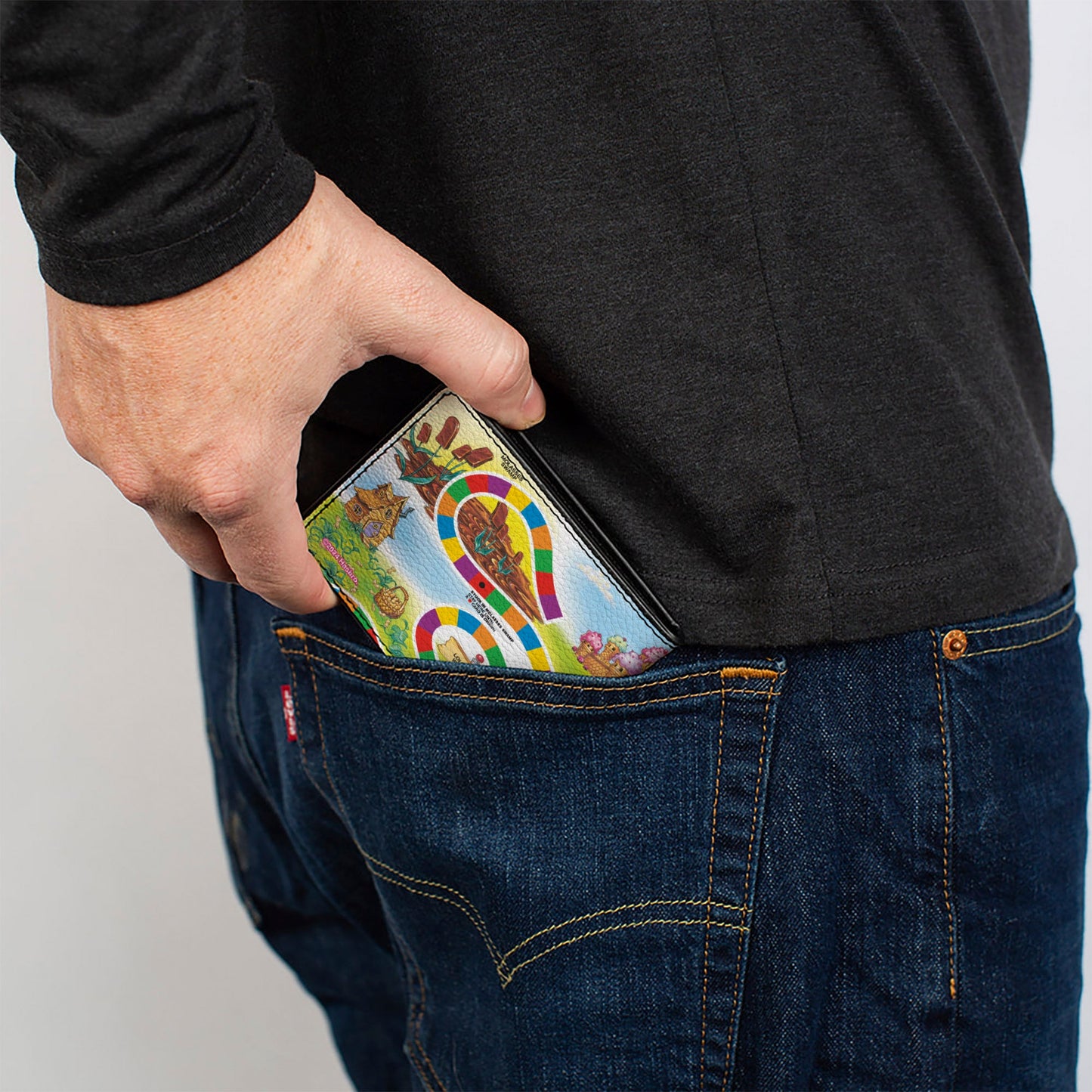 Bi-Fold Wallet - Candy Land Queen Frostine Game Path Pose and Lands Multi Color