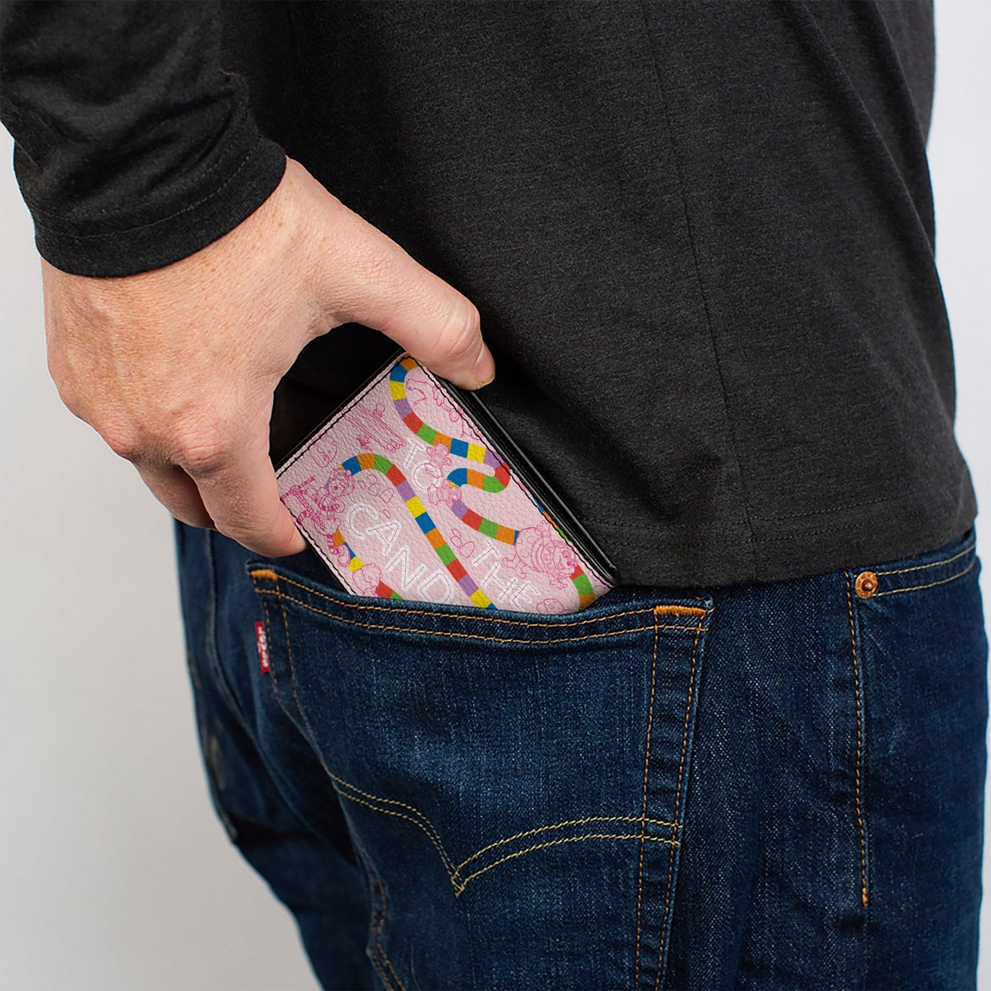 Bi-Fold Wallet - Candy Land Game Path and Characters TAKE ME TO THE CANDY Pinks