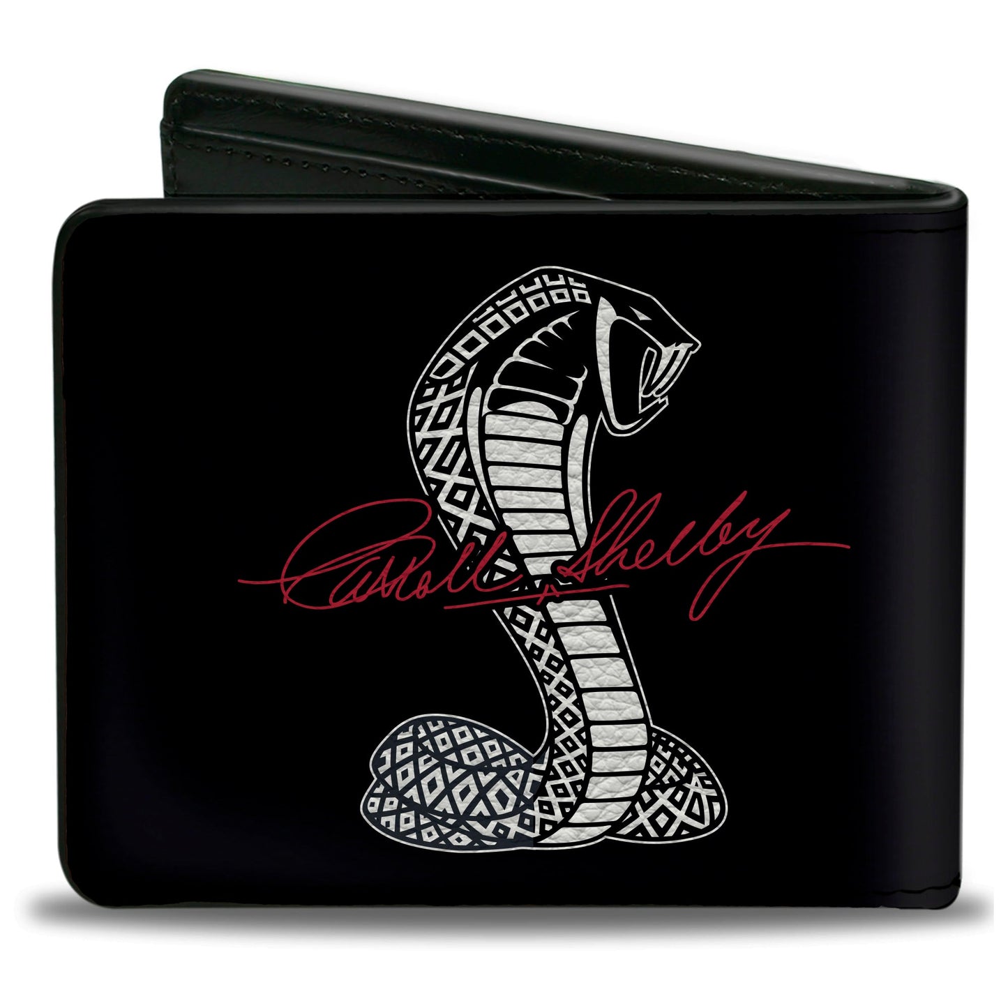 Bi-Fold Wallet - CARROLL SHELBY Script Cobra Split Black White Red