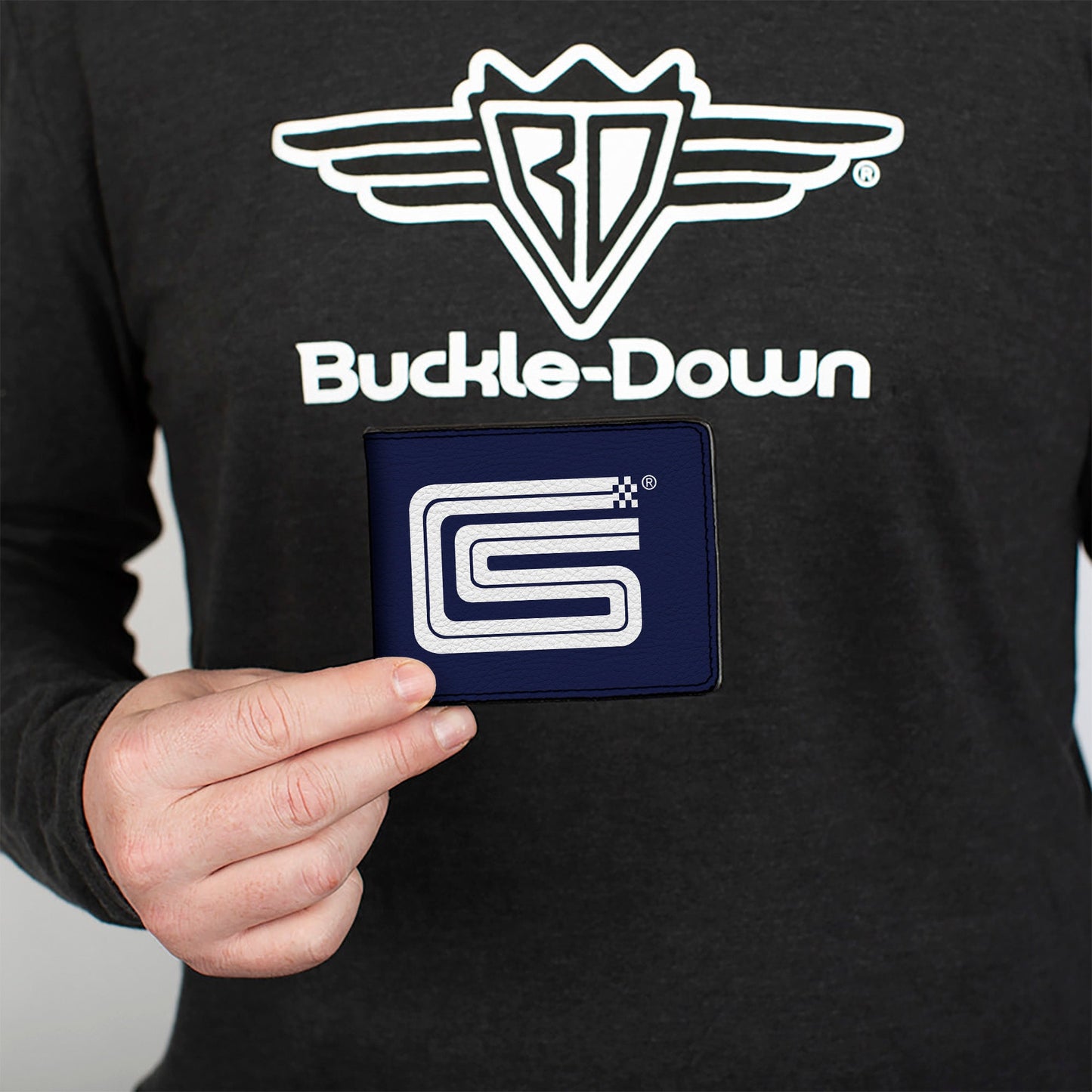 Bi-Fold Wallet - Carroll Shelby CS Racing Logo Navy White