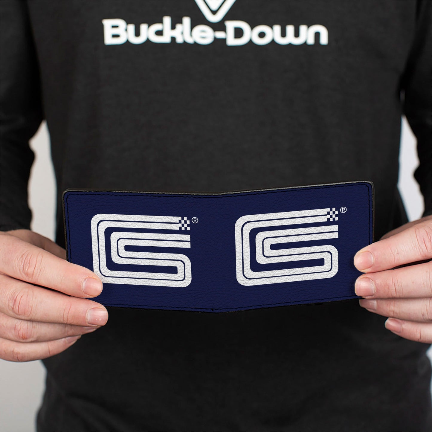 Bi-Fold Wallet - Carroll Shelby CS Racing Logo Navy White
