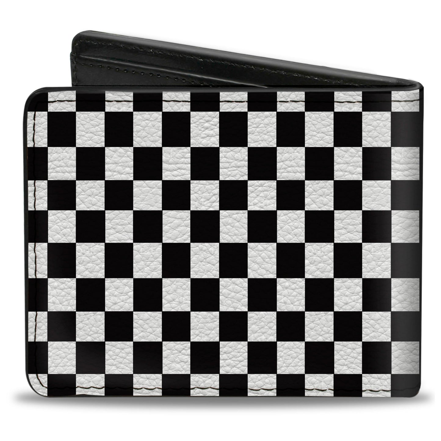 Bi-Fold Wallet - Carroll Shelby 60 YEARS-SHELBY SINCE 1962 Checker Logo Black White