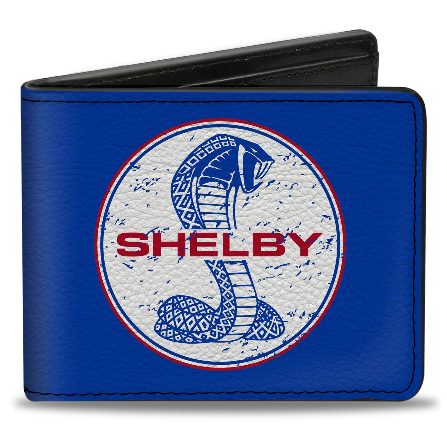 Bi-Fold Wallet - SHELBY Tiffany Split Weathered Blue Red White
