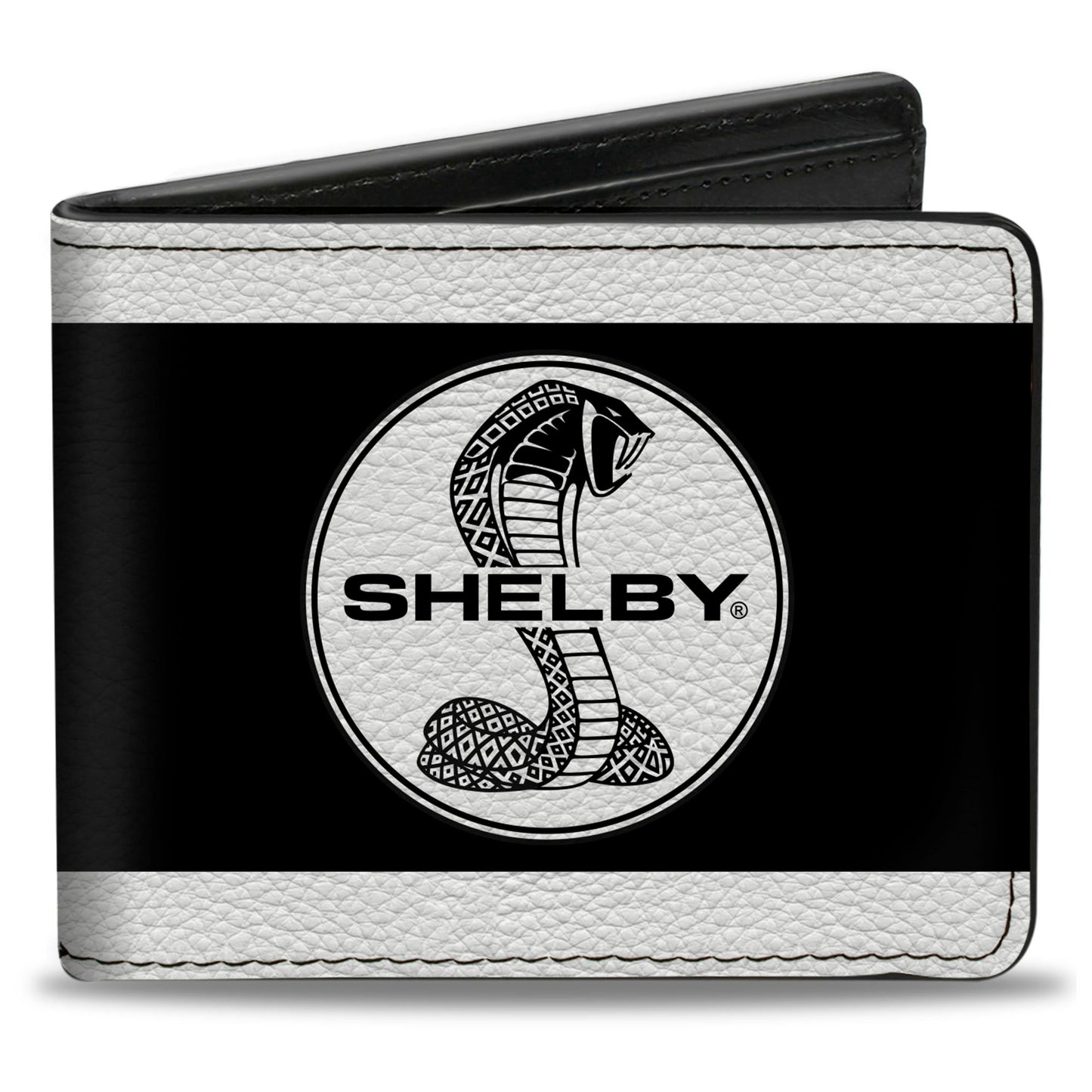 Bi-Fold Wallet - SHELBY Tiffany Split Stripe White Black