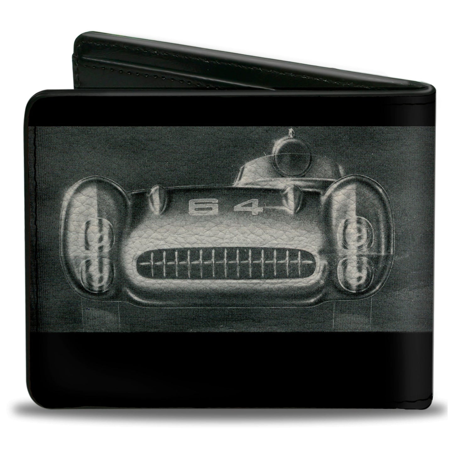 Bi-Fold Wallet - CORVETTE '56 SS Bumper + Grill Black Grays White